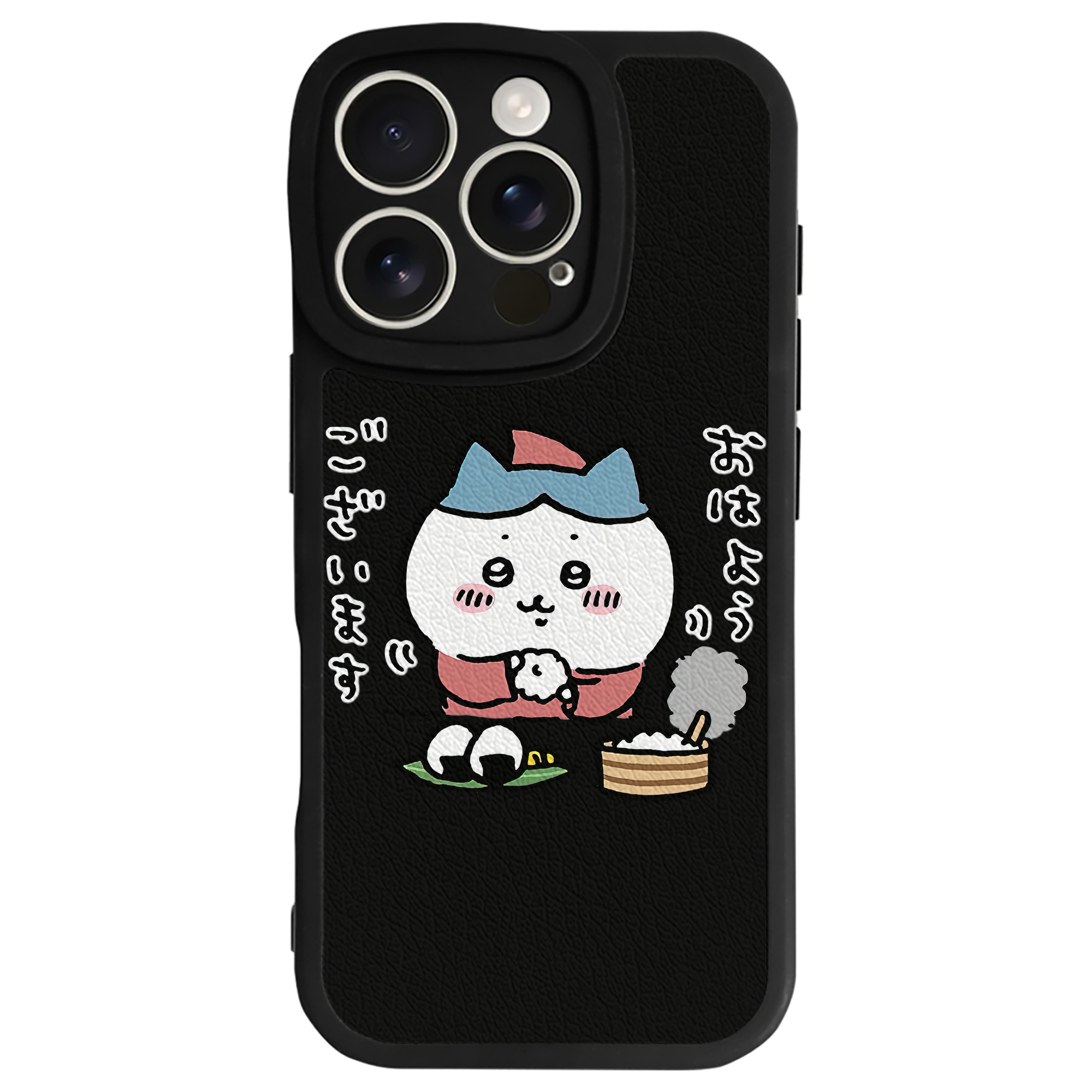 （画像用） ちいかわ ハチワレ Chii-kawa hachiware 【iPhone 16シリーズ対応】シリコンスマホケース（レザー調） 材質：シリコン